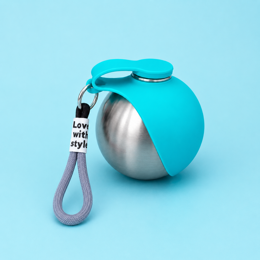 Botella de agua portátil para perros de acero inoxidable